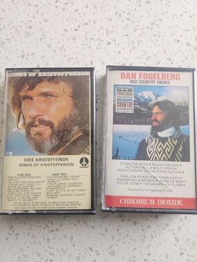 CLEARANCE Dan Fogelberg & Kris Kristofferson Cassette Tapes(2) Country Music
